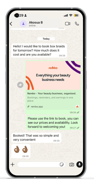 Share your booking link